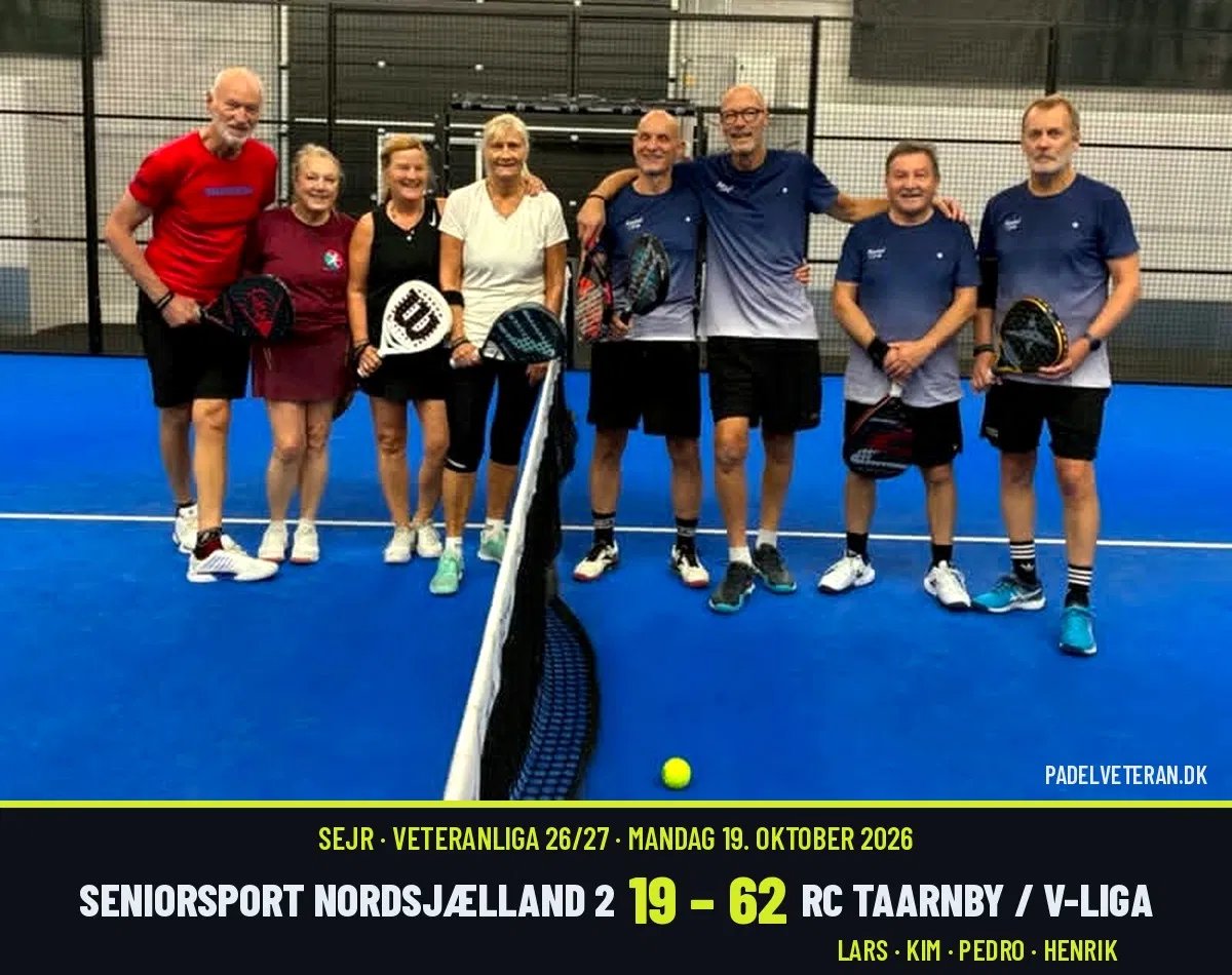 Holdfoto efter kampen Livsnyderne – Seniorsport Nordsjælland 2. Livsnyderne: Lars, Kim, Pedro og Henrik.